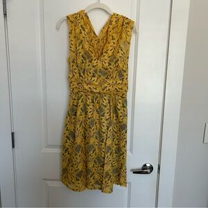 NWT Anthropologie Plenty Yellow Blue Lace Dress